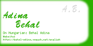 adina behal business card